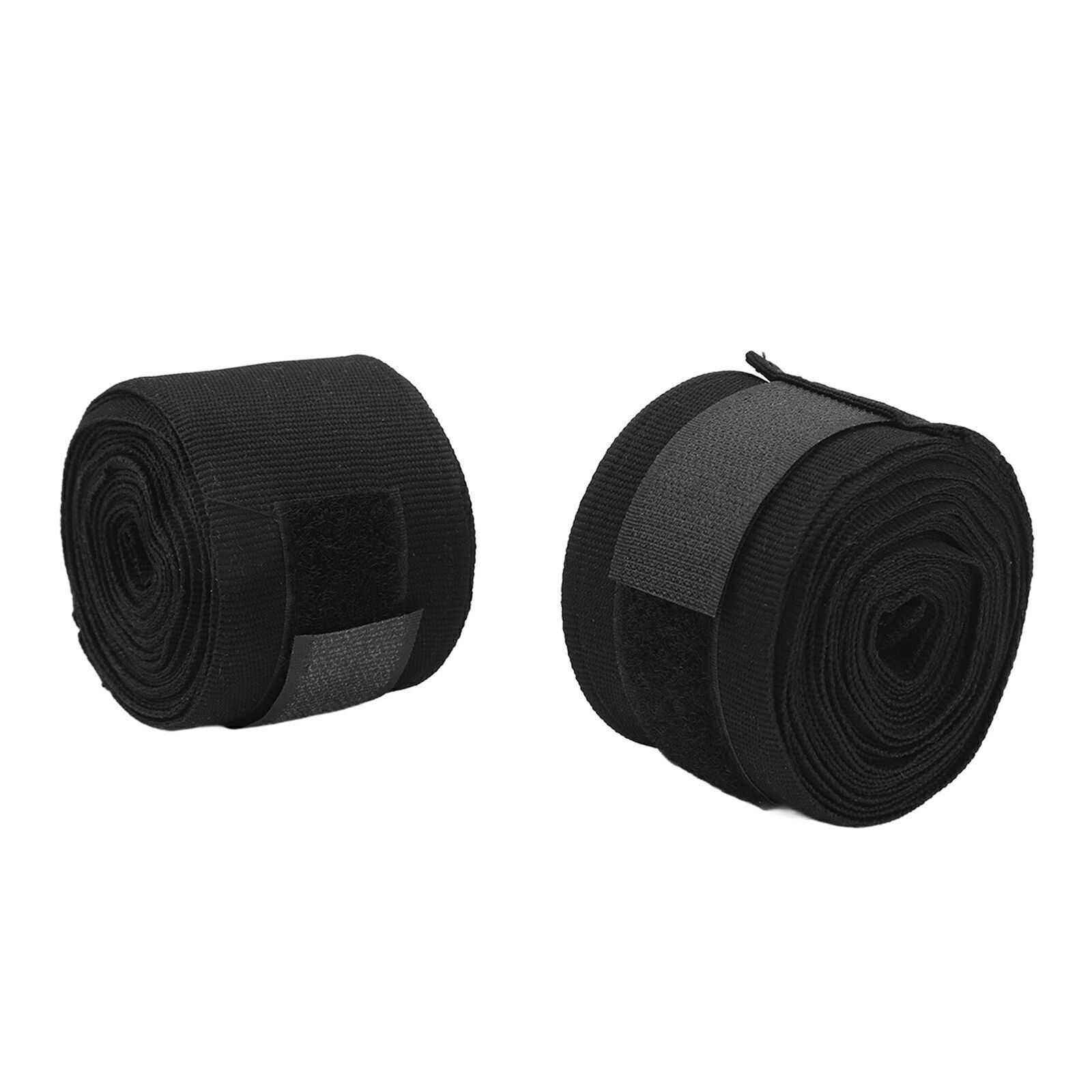 2pcs Boxing Handwraps Cotton 5m Quick Drying Semi Elastic Hook Loop Design Sport