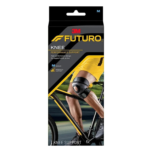 3M Futuro Sport 45696 Knee Support Moisture Control Moderate Med Black 1ct 6PK