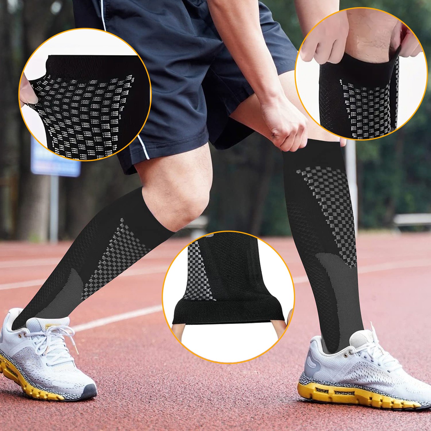 Compression Socks- 20-30 mmHg Knee High for Men & Women, Medical Grade, L/XL/XXL
