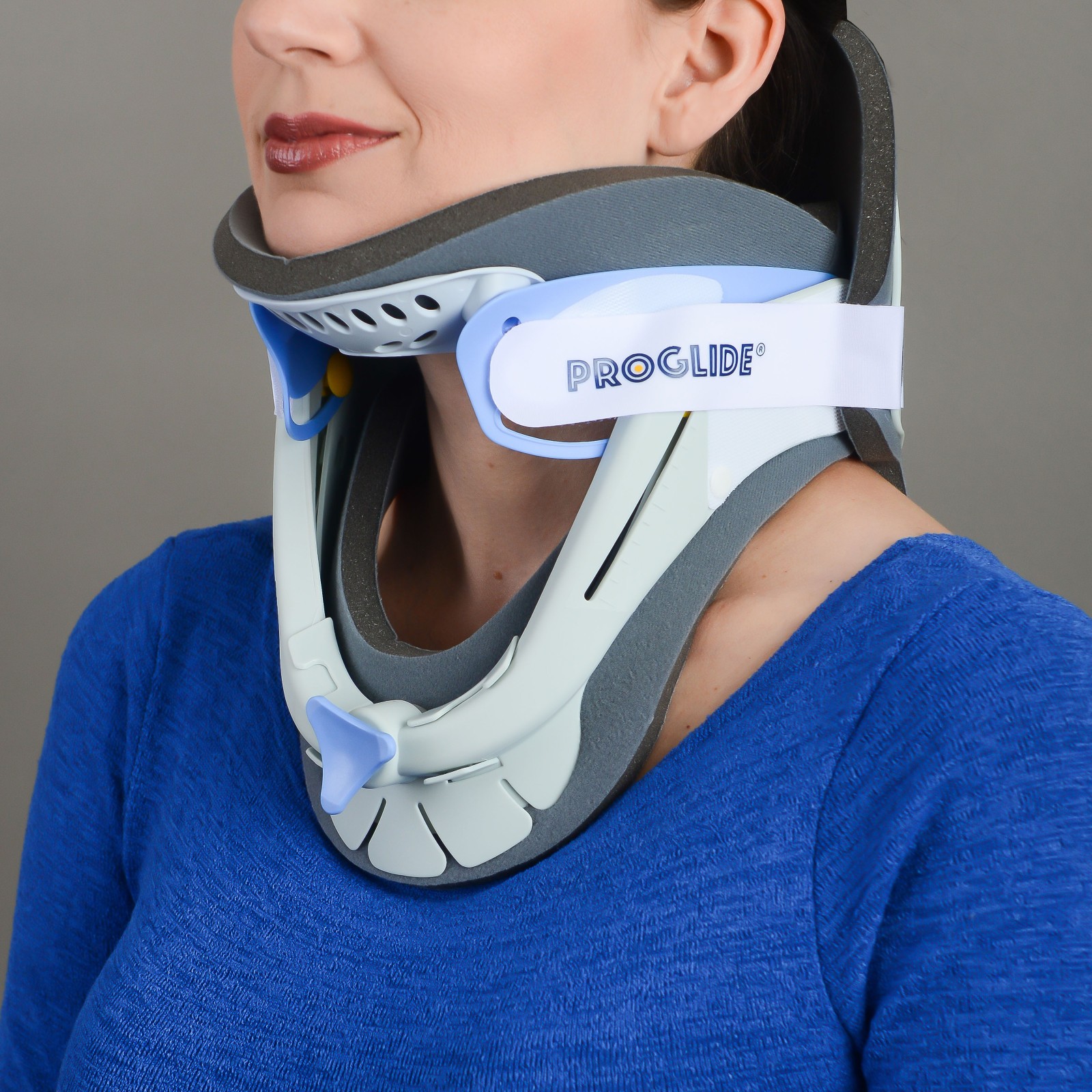PROGLIDE 174 Cervical Collar — 2-Piece Neck Brace with 12 Height Adjustments