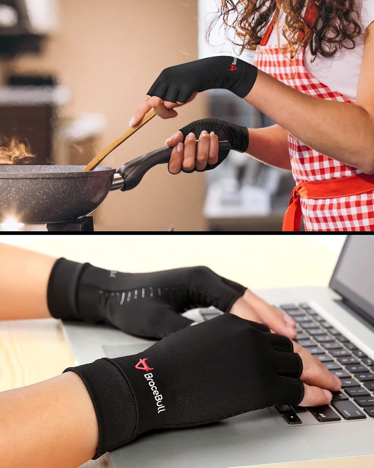 Ergonomic Fingerless Arthritis Gloves – Copper Infused Compression for Comfort