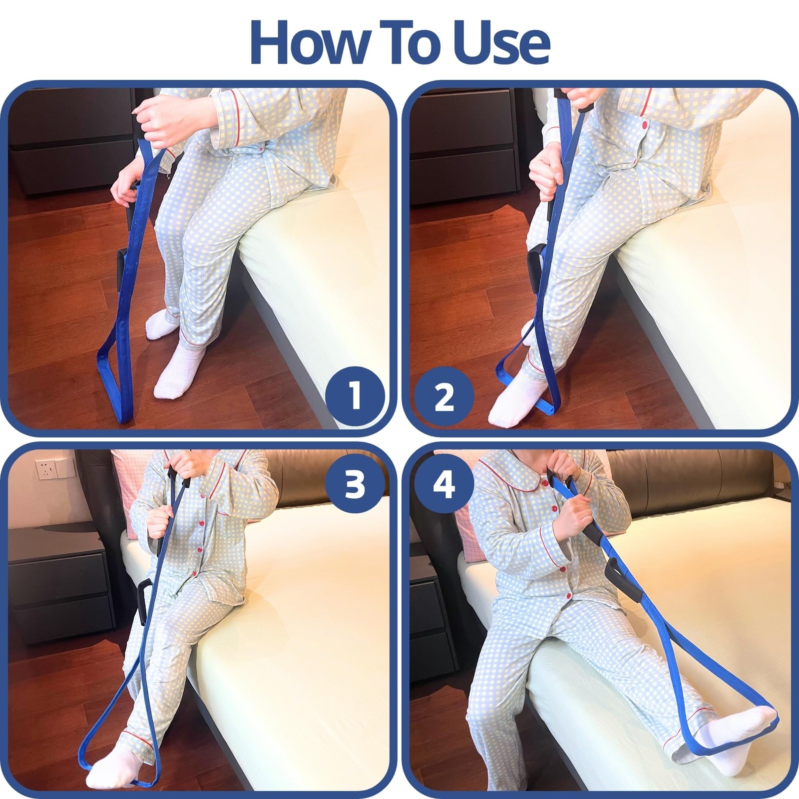 Leg Lifter for After Hip & Knee Surgery Recovery – Rigid Leg Lifter with Larg…