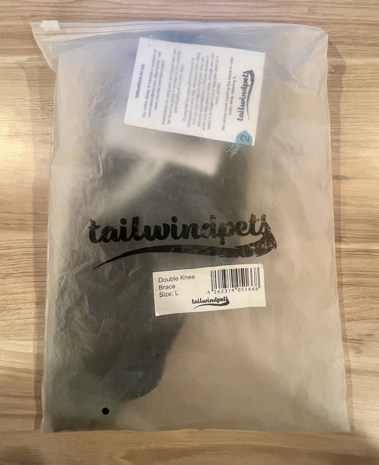 New Tailwindpets Double Knee Brace for Dogs – Size Large