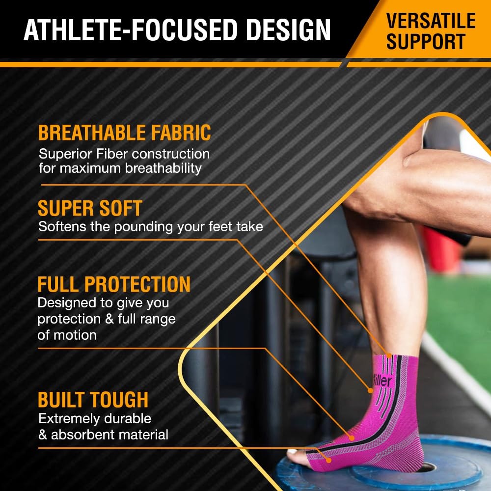 1 Pair Ankle Compression Sleeve Plantar Fasciitis Support Toeless Socks