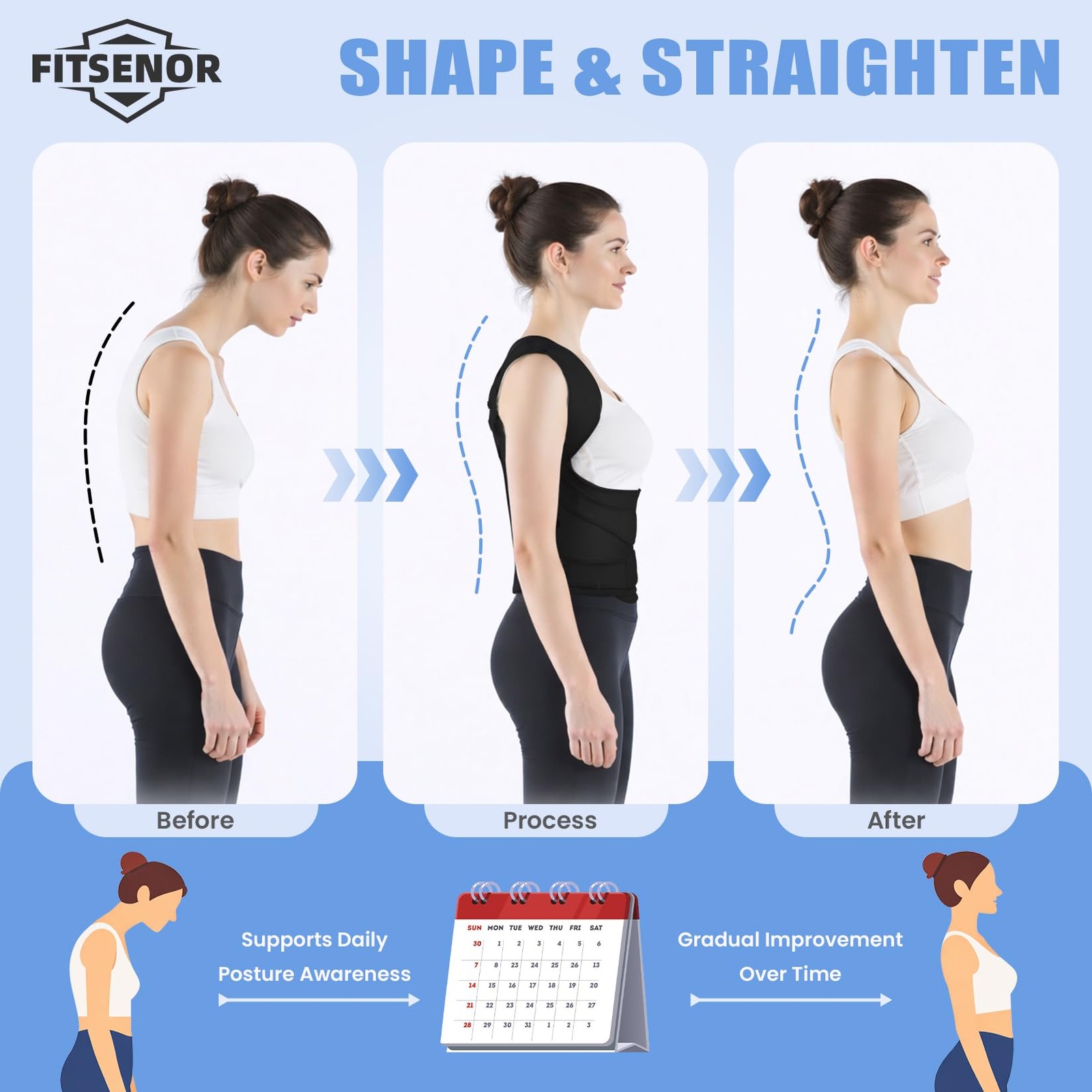 Posture Corrector for and Men, Lightweight Back for Neck, Shoulder & Upper Ba…