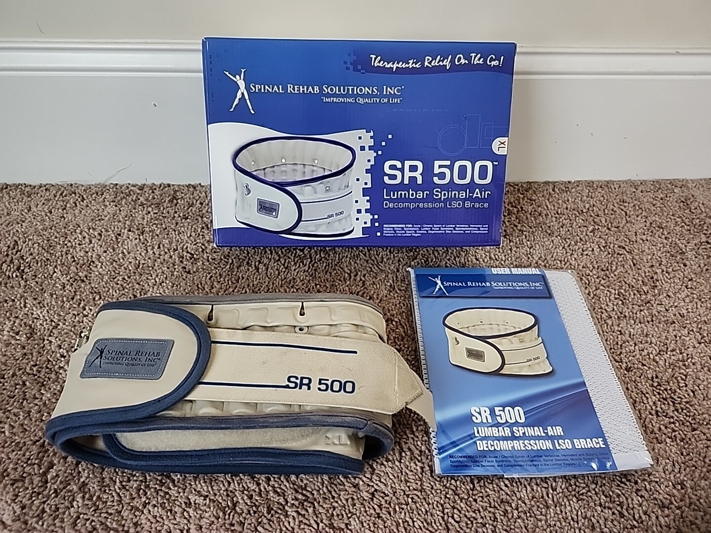 Replacement SR 500 Lumbar Air Decompression LSO Brace ONLY – Size XL – NO PUMP