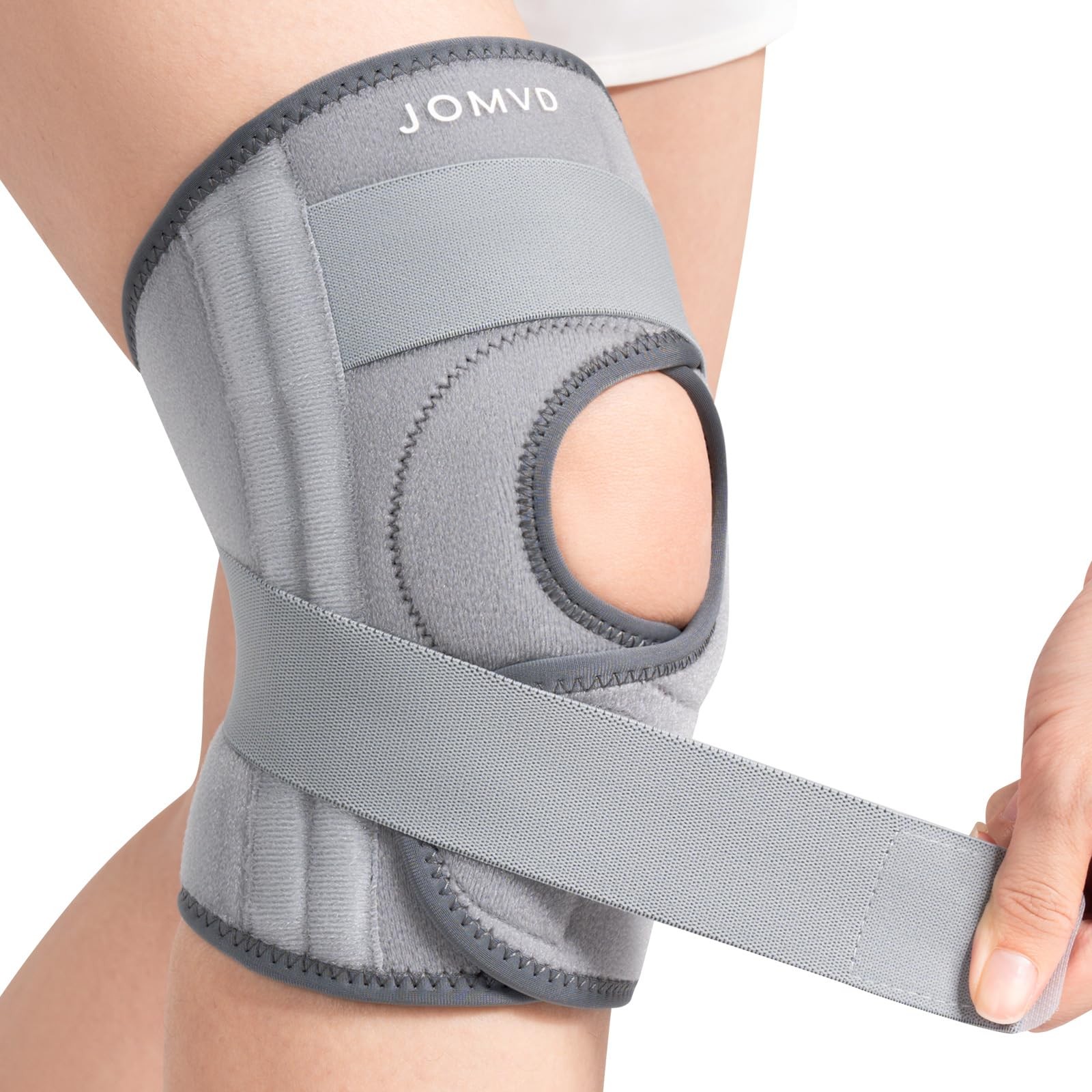 JOMVD Knee Brace for Knee Pain Relief, Adjustable Knee Support with Side Stab…