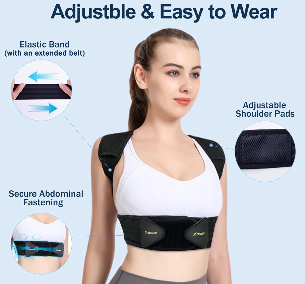 Mercase Adjustable Back Brace