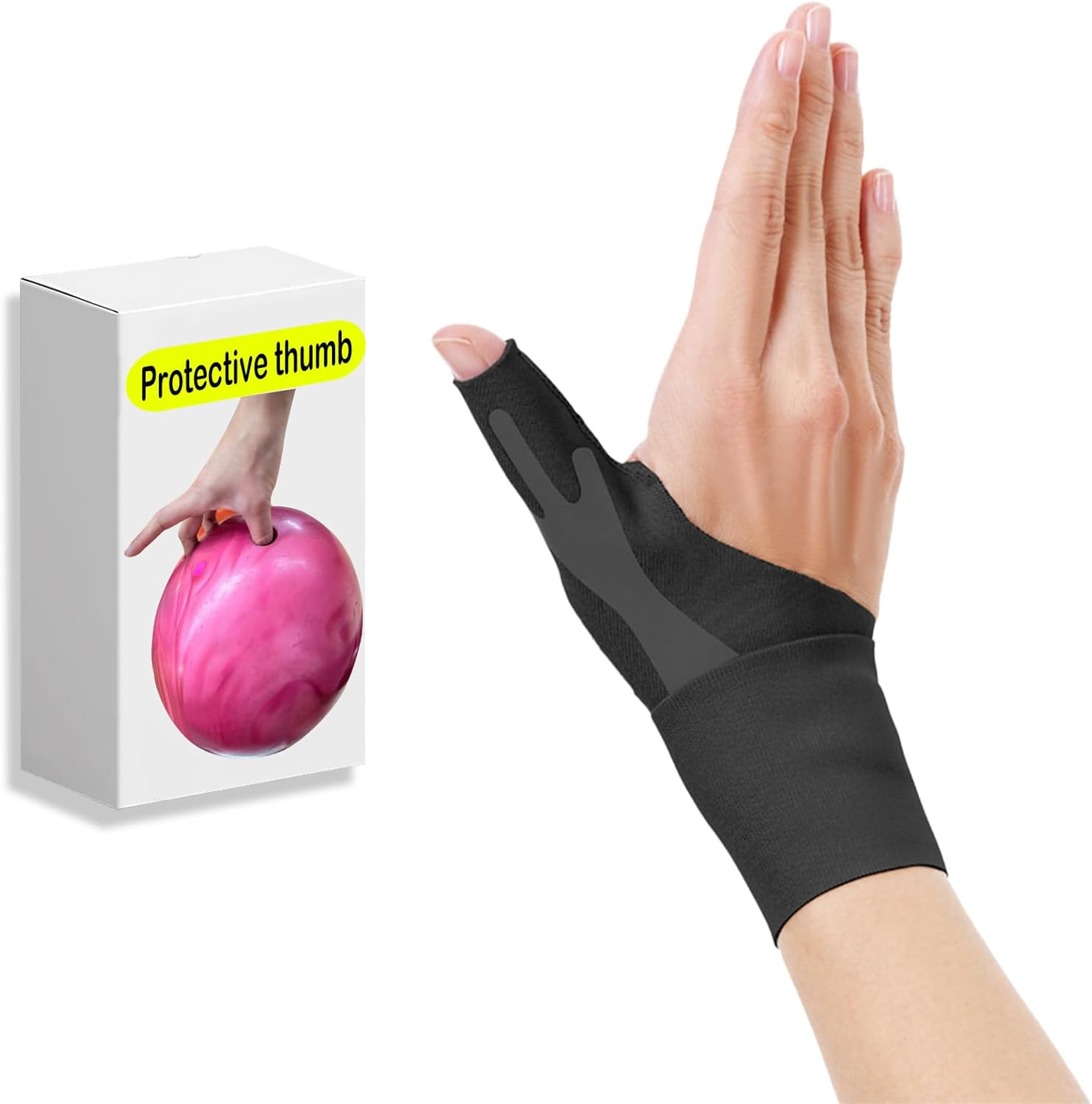 Bowling Wrist Brace Right Hand – Compression Support Glove for Men & Women with