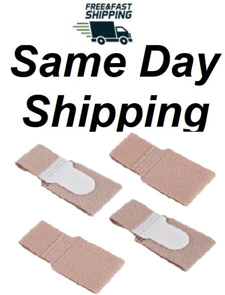 Broken Toe Wraps Hammer Toe Separator Splints Cushioned Bandages 4 pk Natra Cure