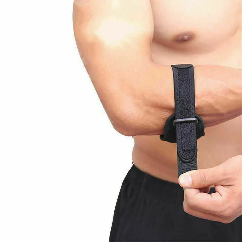 Adjustbale Elbow Support Pad, Adjustable 1PCS for Home Travel (Black)