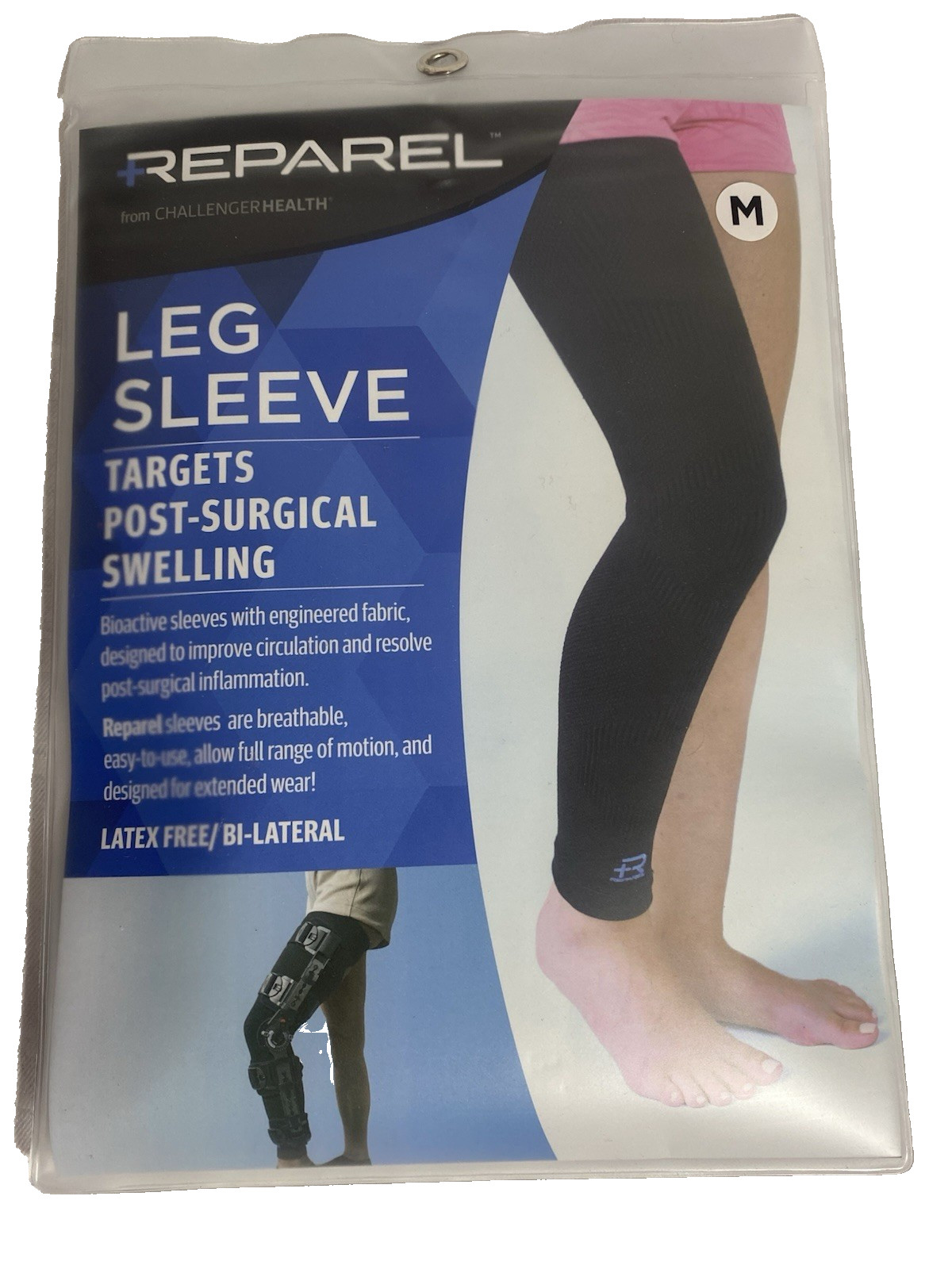 Reparel Leg Sleeve Size M, Black Ref No LS102 Bilateral BRAND NEW