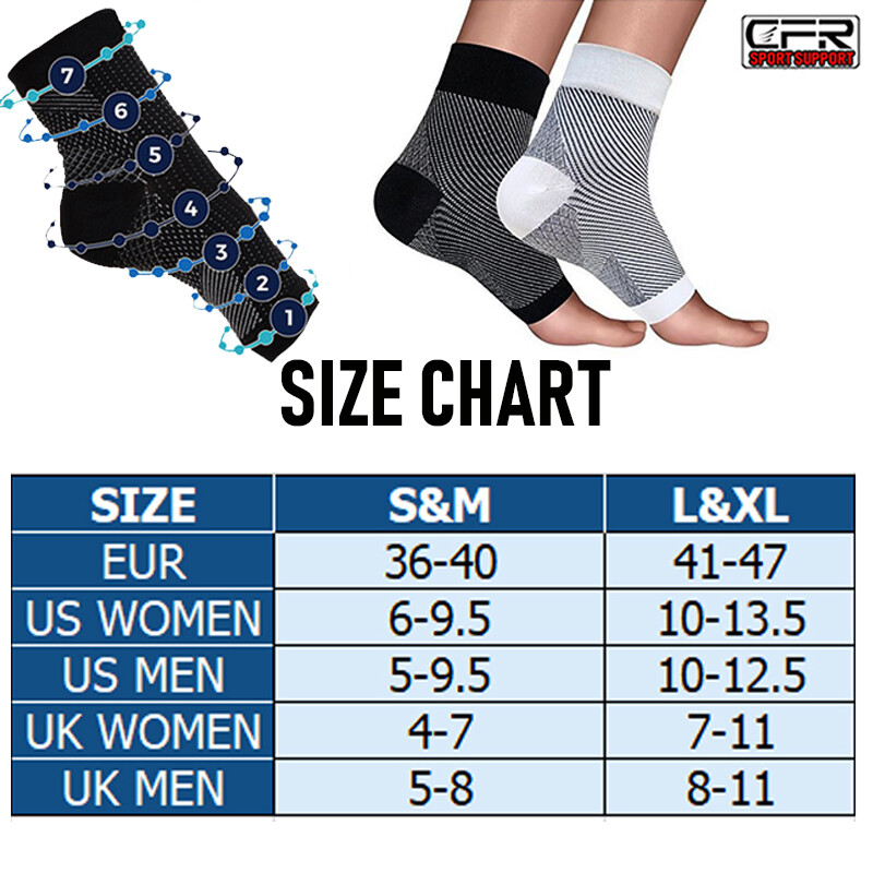 Pairs Ankle Support Brace Compression Sleeve Foot Wrap Plantar Fasciitis Relief