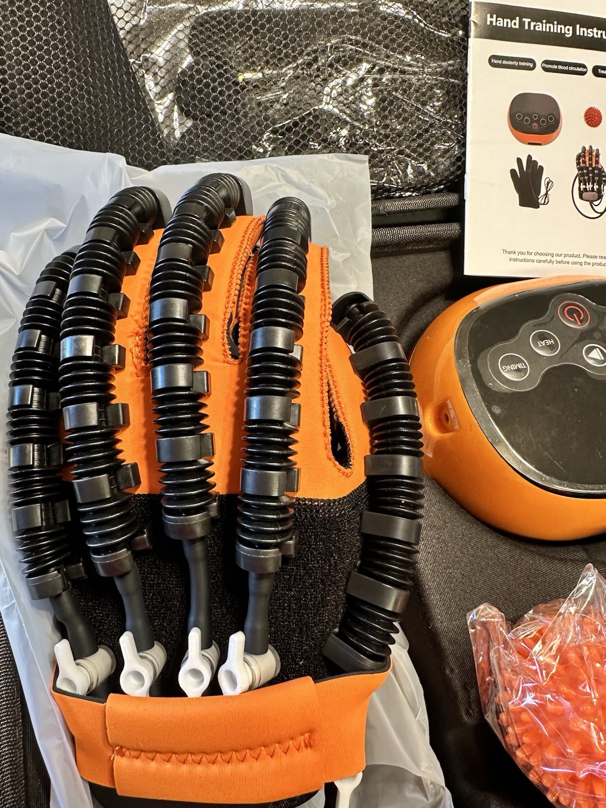Rehabilitation Robot Glove Stroke Arthritis Recovery XL LEFT Heat