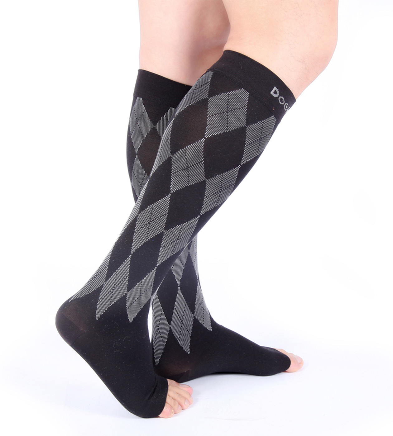 DOC MILLER OPEN TOE COMPRESSION STOCKINGS 20-30MMHG RELIEVE VARICOSE PAIN Socks
