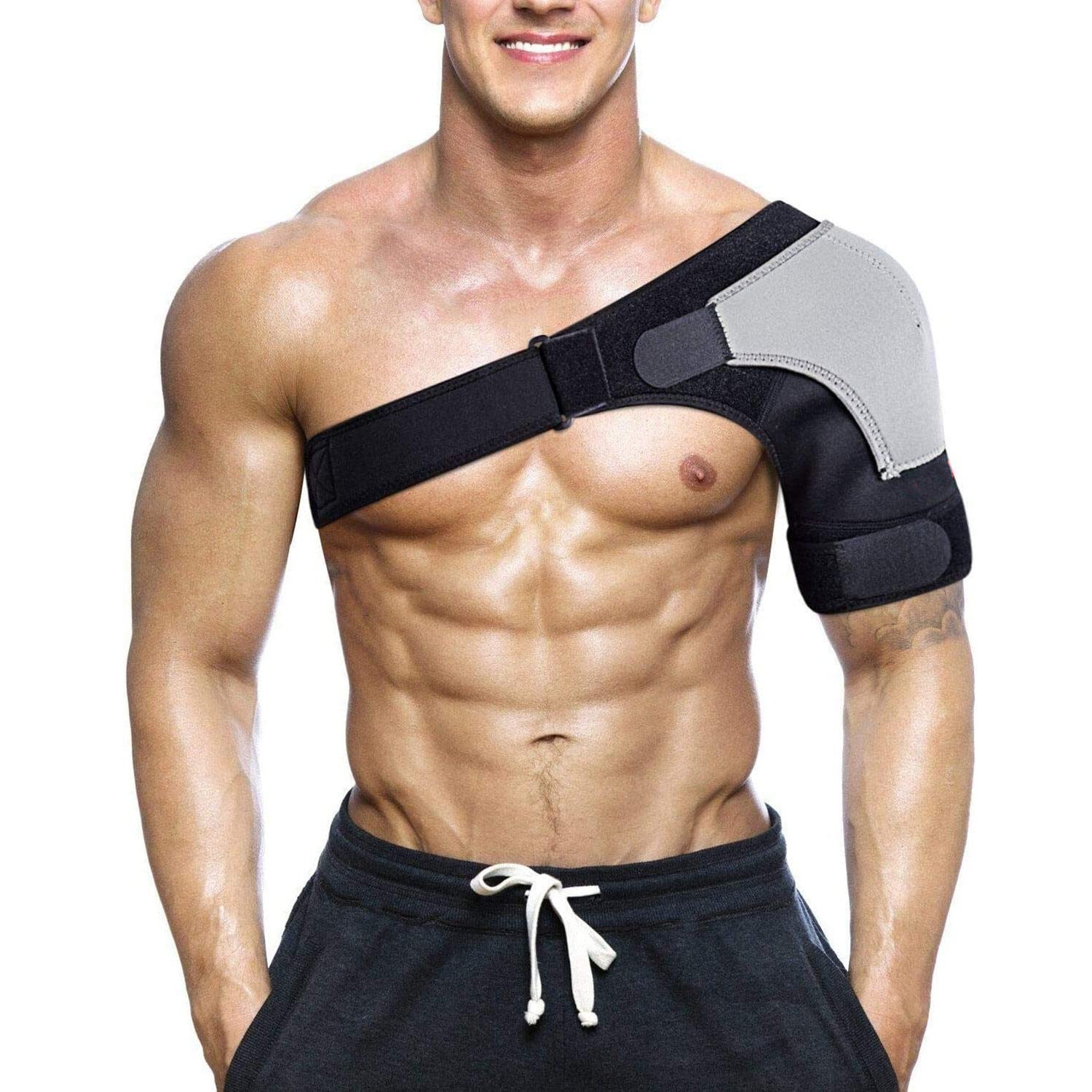 Shoulder Brace Rotator Cuff Support Relief Pain Adjustable Left & Right Belt Gym