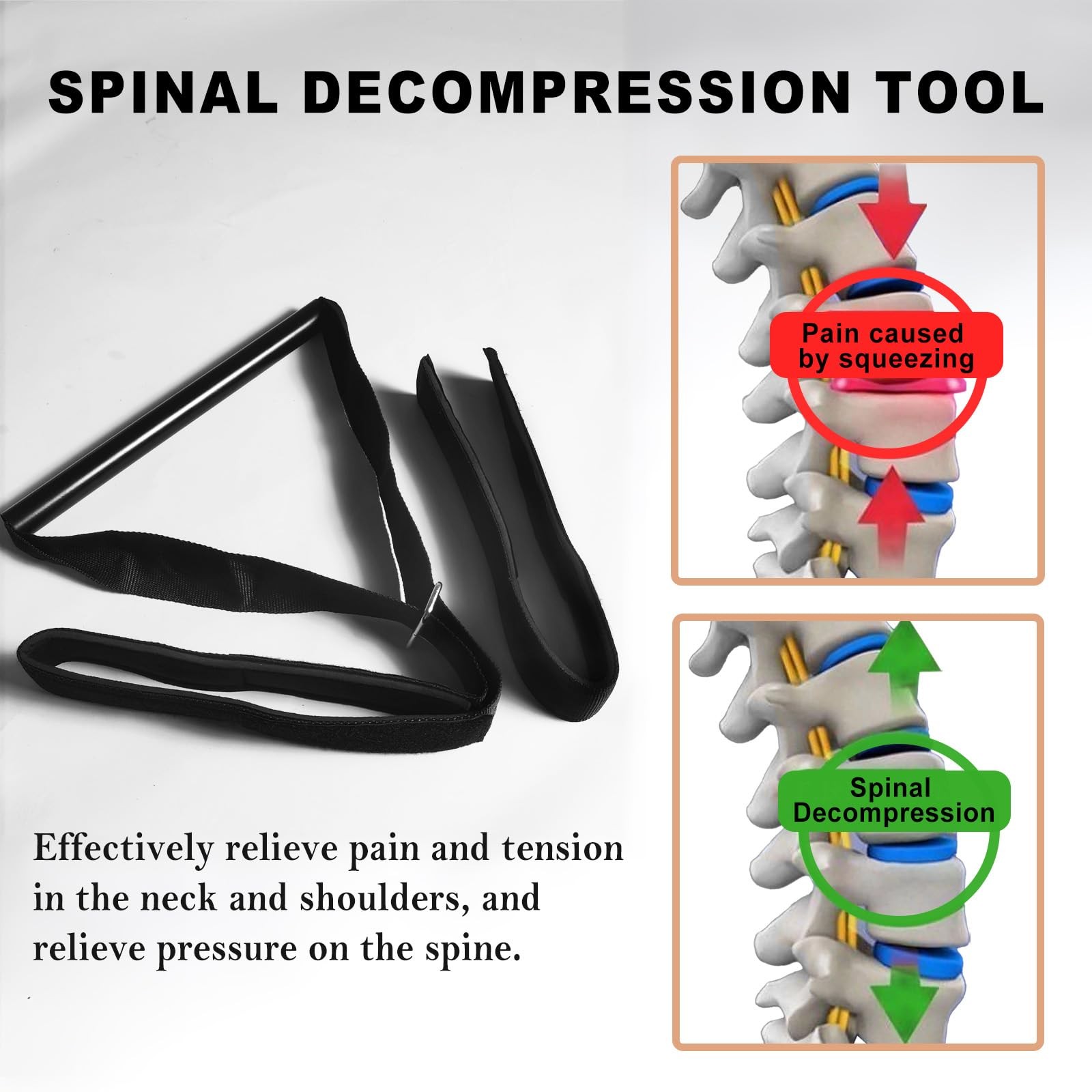 Neck Traction Device – Cervical Spine Decompression, Neck Pain Relief, Adjust…