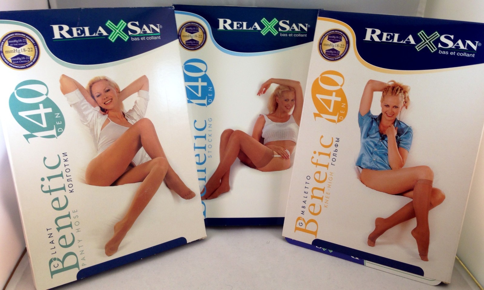 RelaXsan Benefic 18-22 mmHg Medium graduated compression – KNEE and THIGH