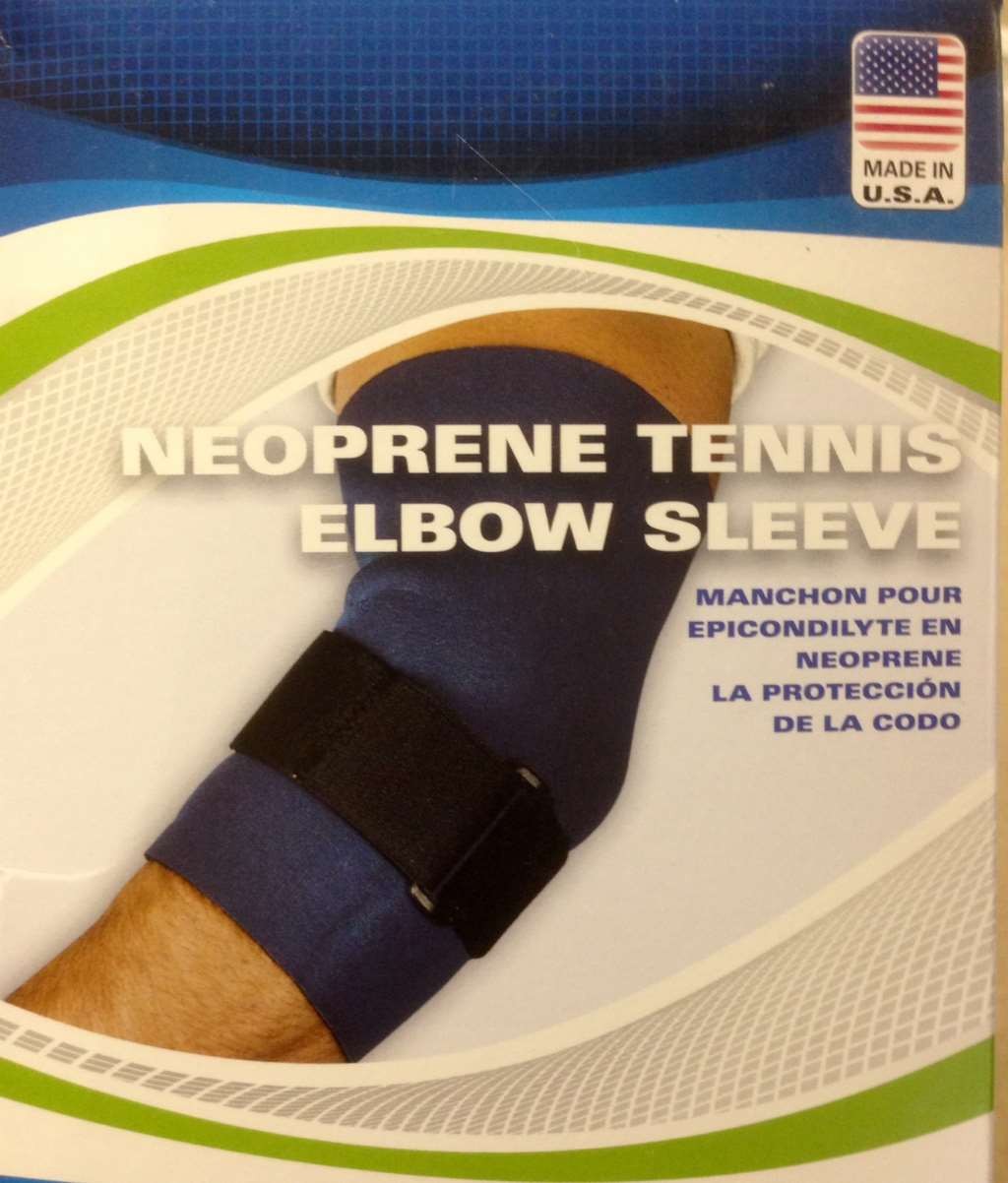 Sport Aid Neoprene Tennis Elbow Sleeve (Forearm circum. 12-14 Inches) Blue X-Lar