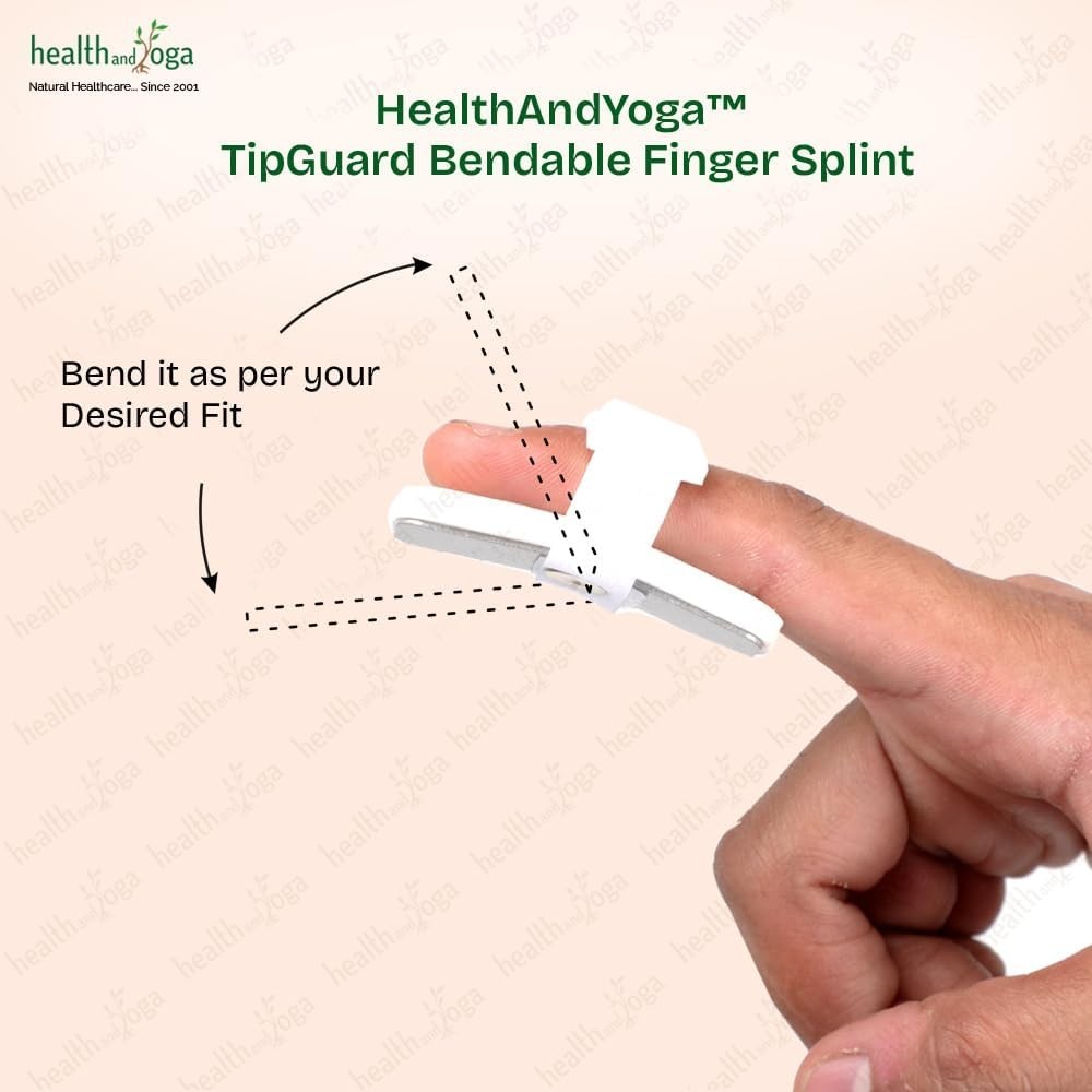 Healthandyoga™ Tipguard Bendable Finger Splint for Mallet Finger Deformity -Post