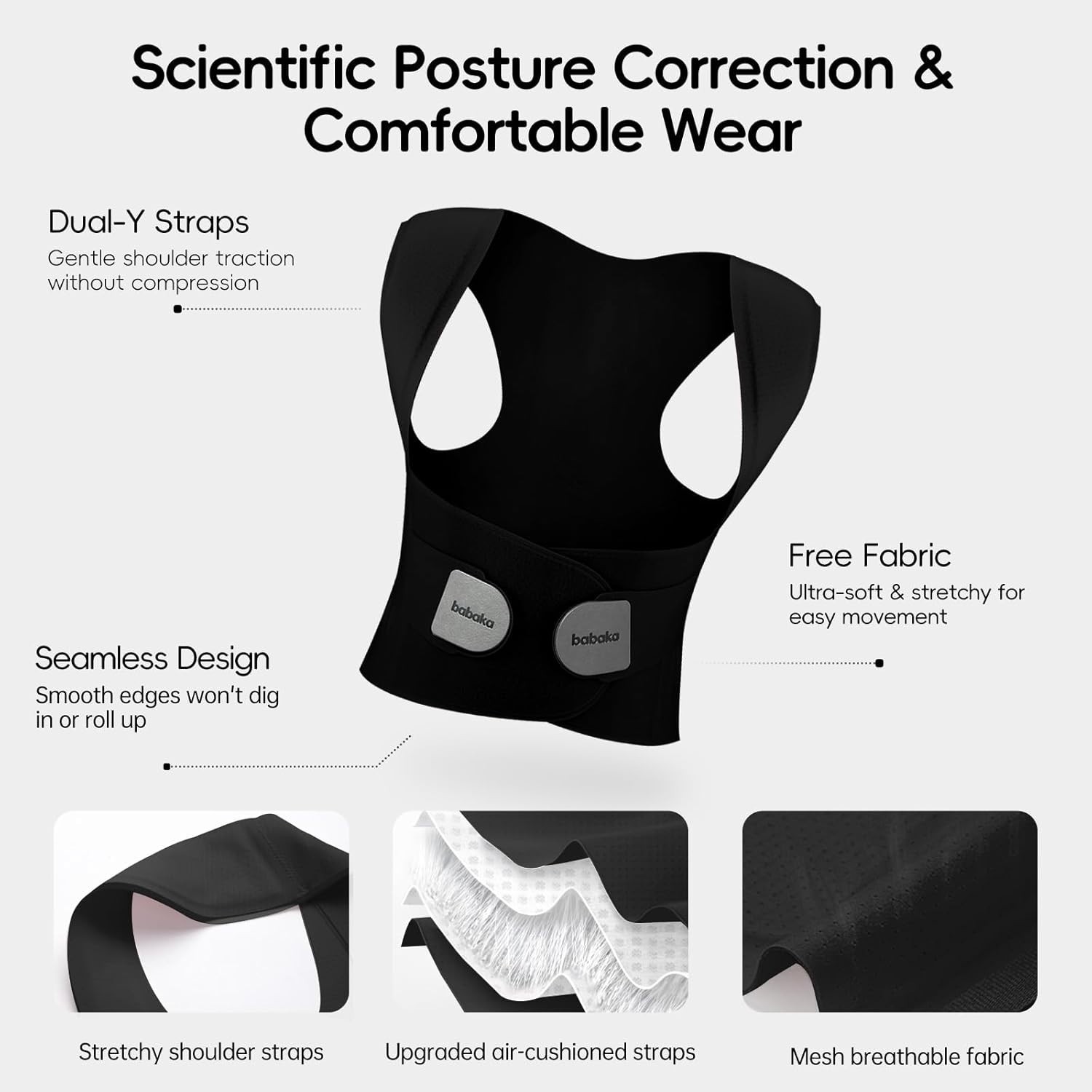 Breathable Women’s Posture Corrector – Invisible Back Support for Everyday Use