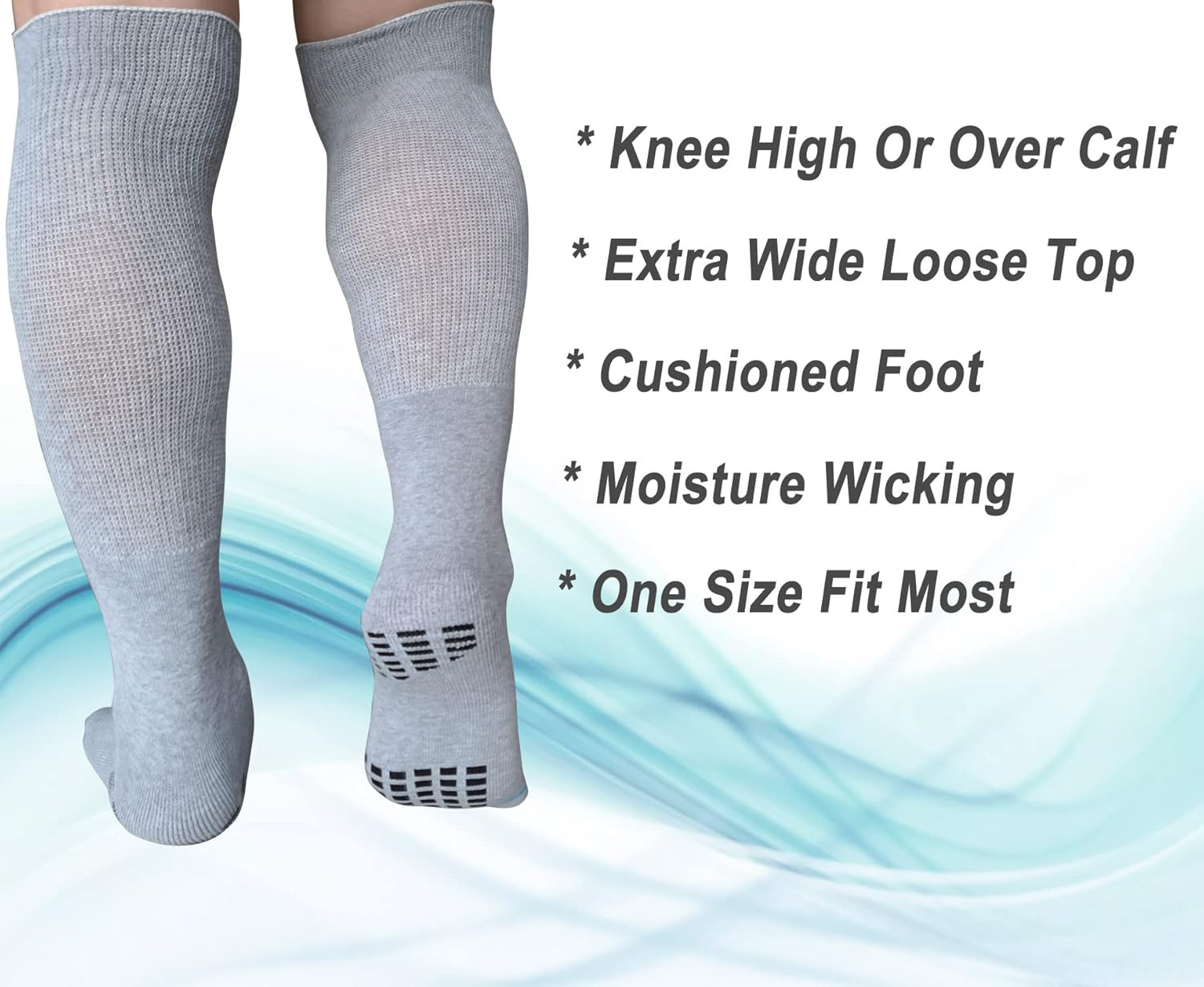 2 Pairs Walking Boot Socks for Orthopedic Walker Brace, Replacement Sock Liner K