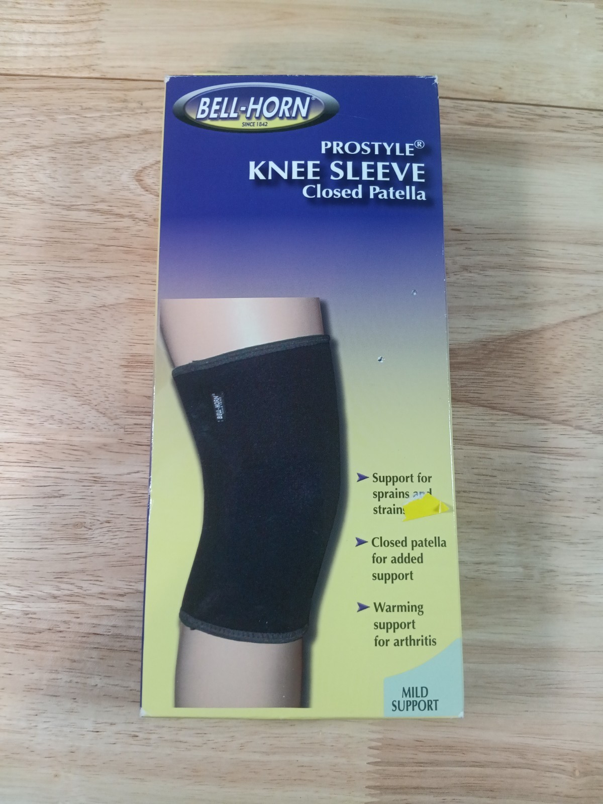 Bell-Horn Prostyle Knee Sleeve Closed Patella Size Medium Mild Support New