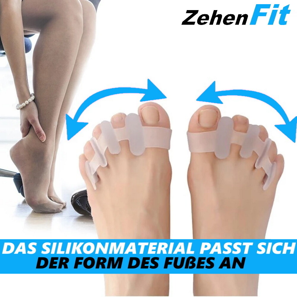 ToeFit Toe Spreader Splint Hallux Valgus Bandage Flip Flops [2 Pairs]