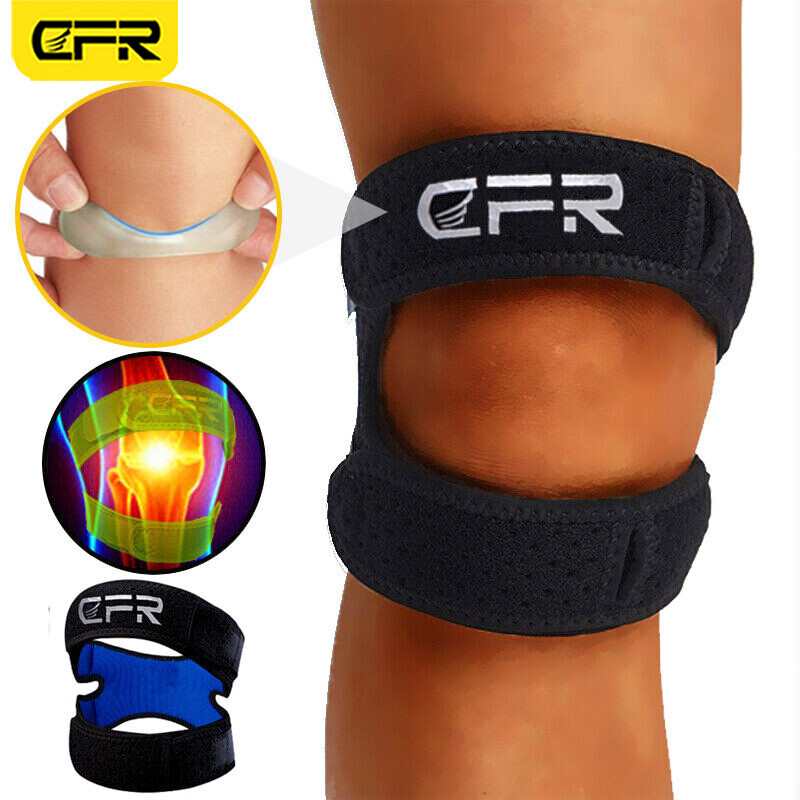 Silicone Knee Support Brace Sport Strong Meniscus Protection Compression Strap