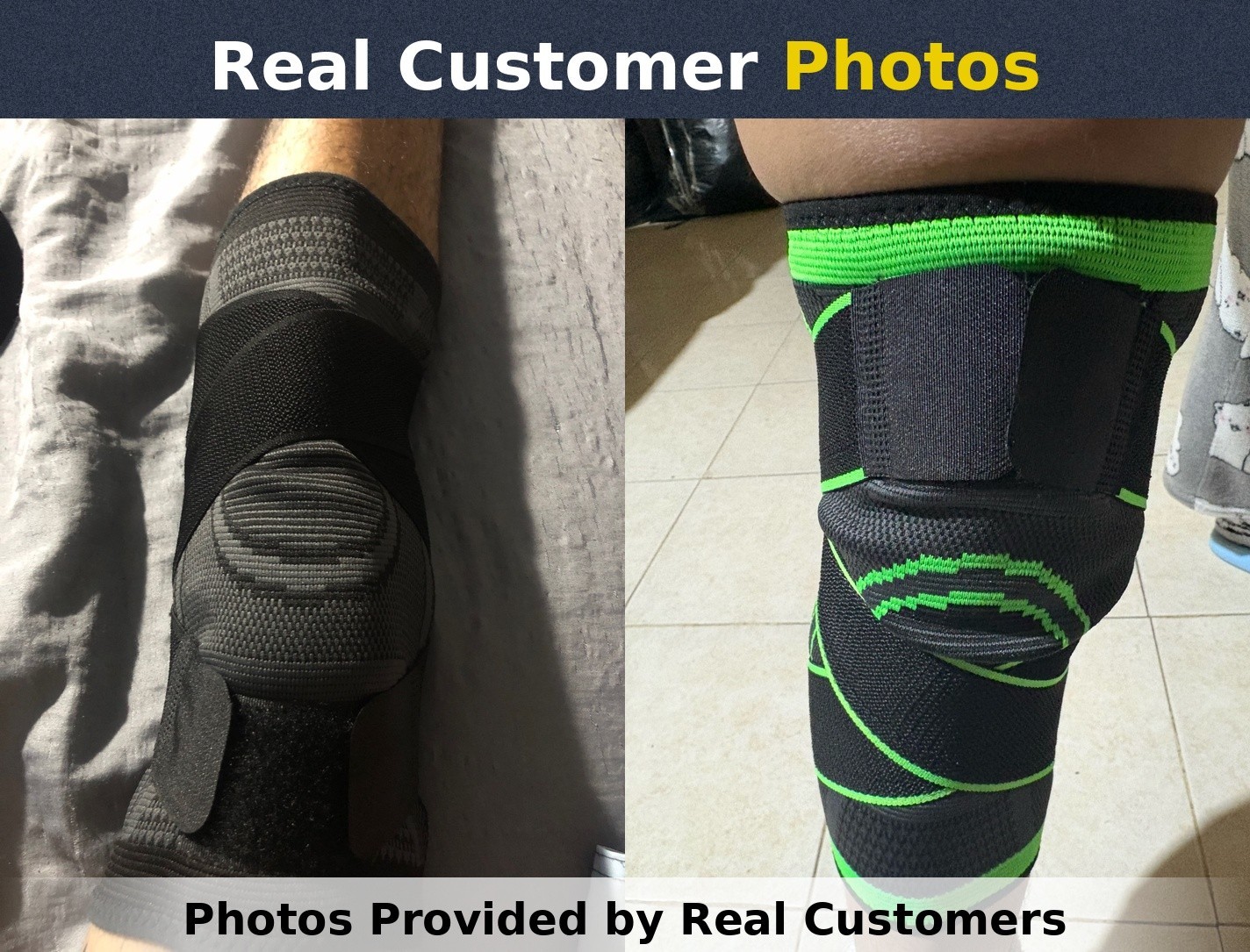 Knee Sleeve Compression Brace Support For Sport Joint Pain Arthritis Relief