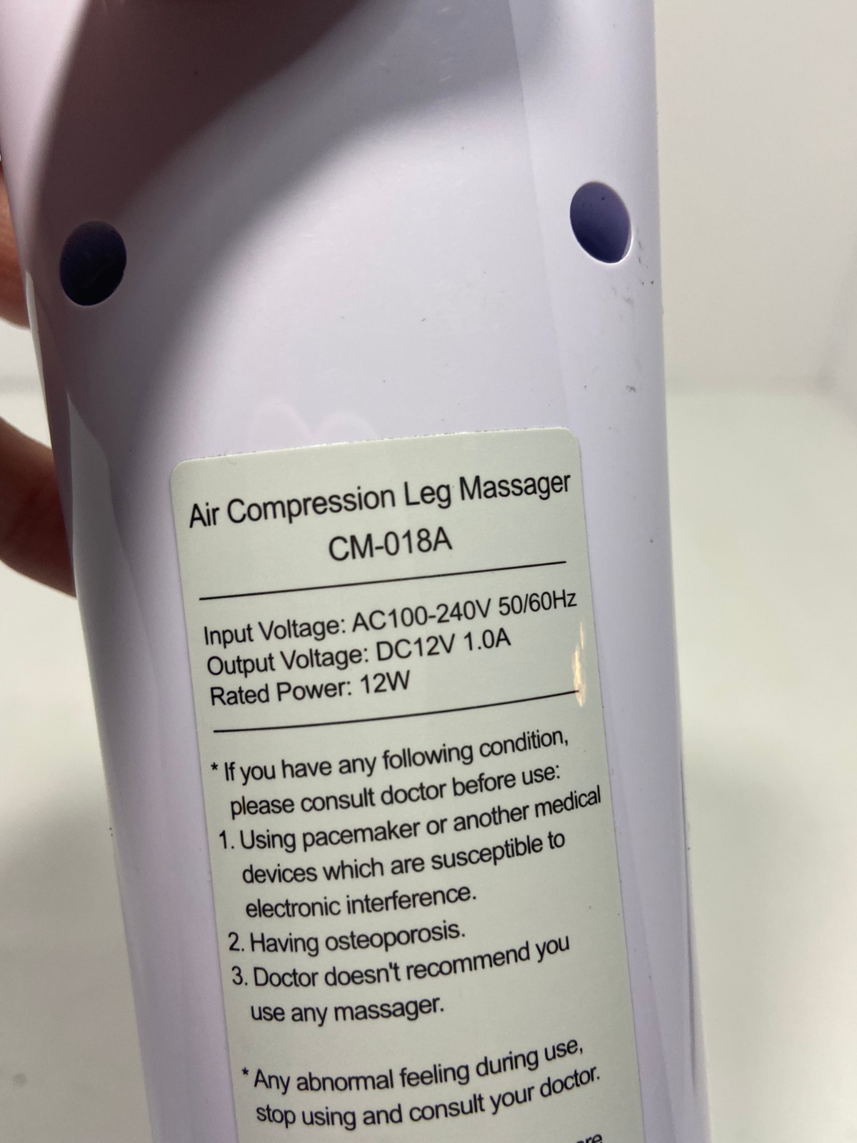 🍉 Cincom CM-018A Corded Electric Air Compression Leg Massager Remote Control F9