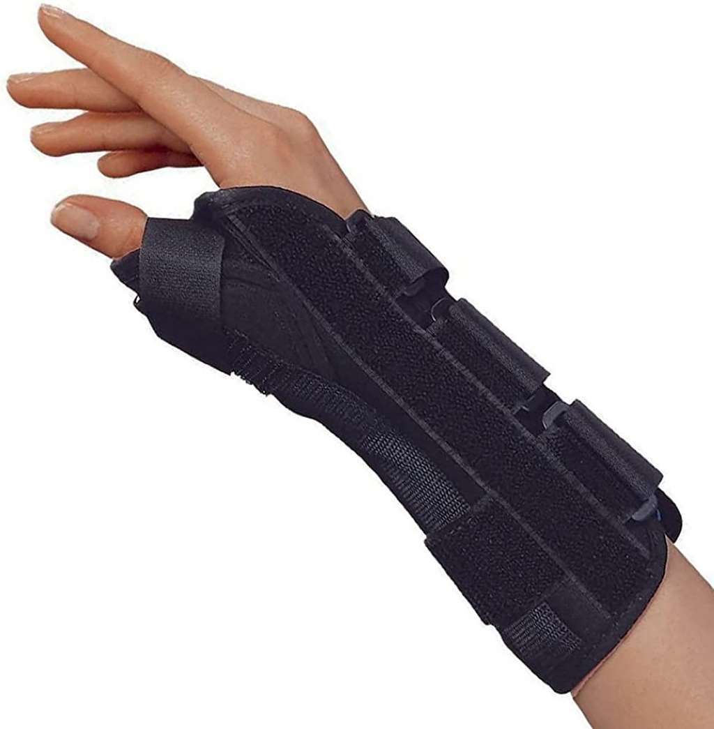 OTC Lightweight Breathable 8 inch Wrist/Thumb Splint/Spica Right X-Small