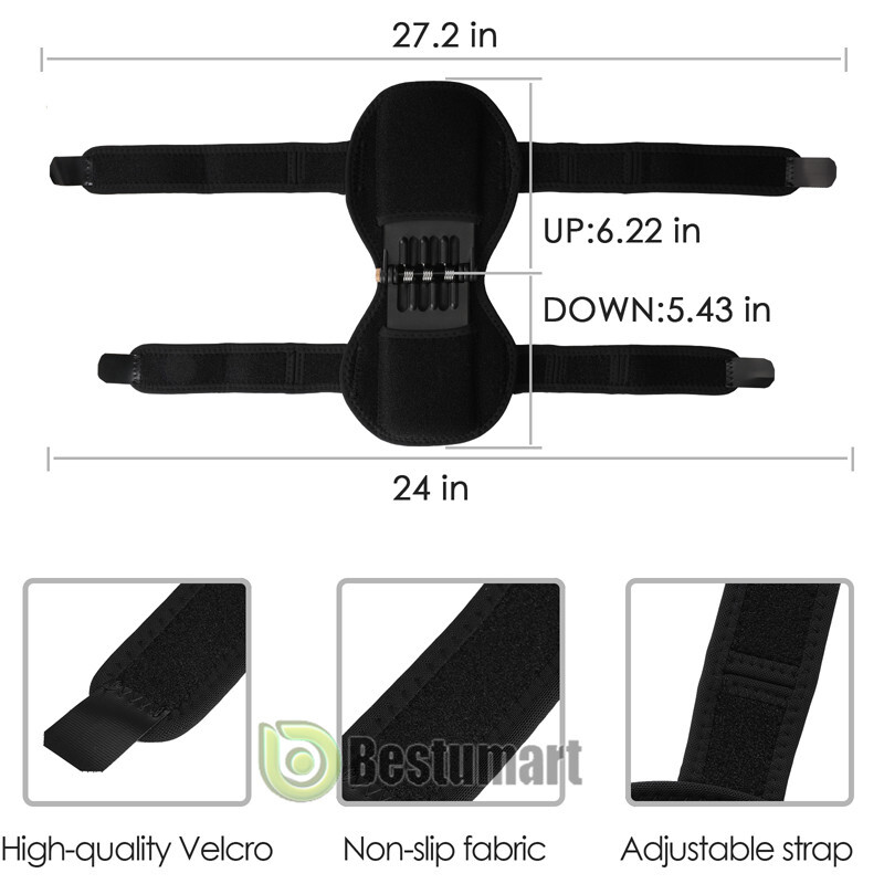2Pcs Support Brace Knee Pads Booster Lift Squat Sport Power Rebound Spring Force