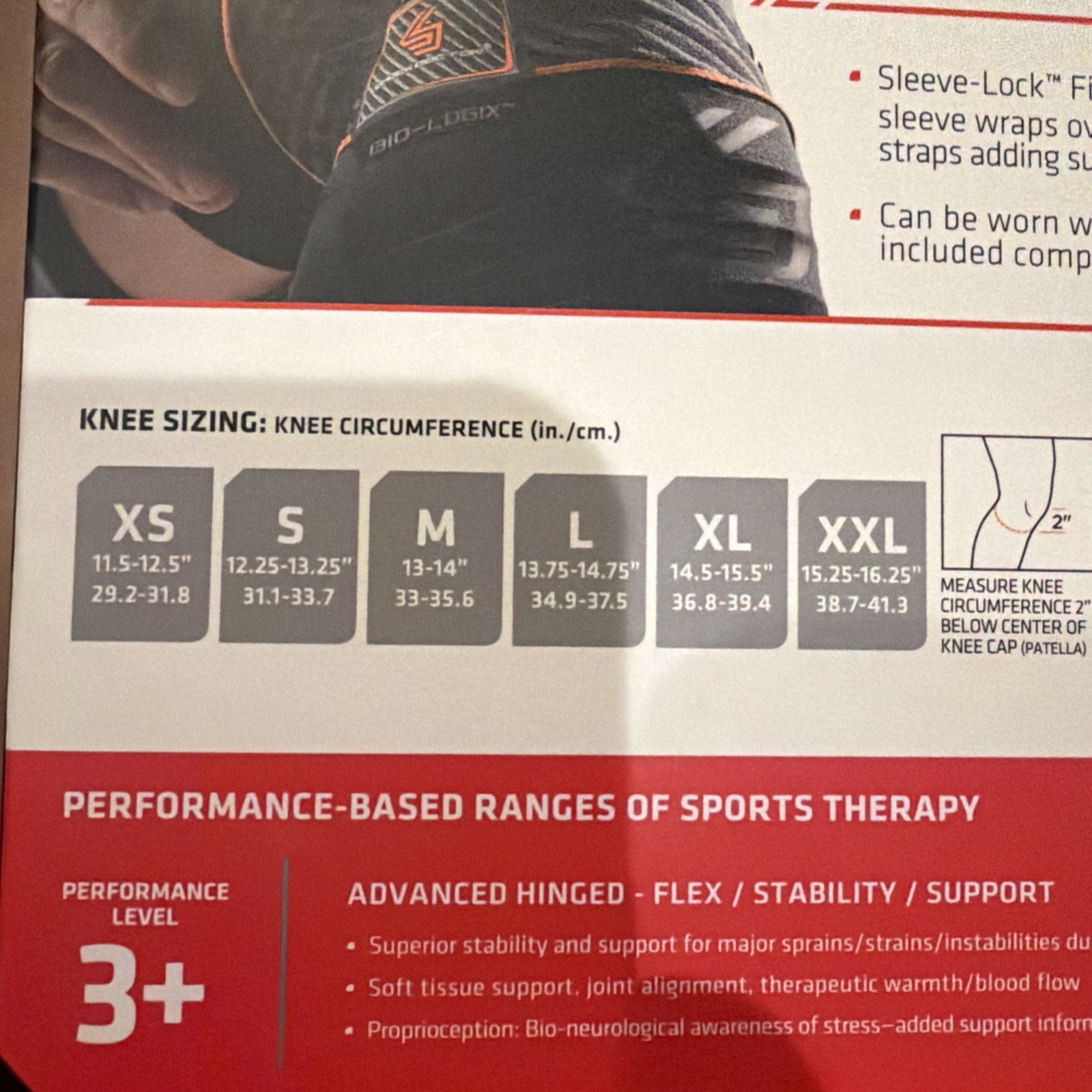 Shock Doctor Elite performance 3+ Knee Brace -2090 Bio-Logix size XS 11.5-12.5”