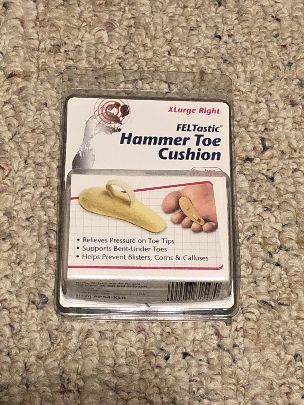 FELTastic Hammer Toe Cushion XL Right PediFix P54-XLR Relieves Toe Tip Pressure