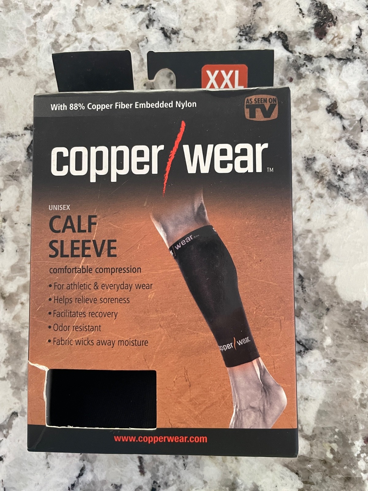 Copper Wear Unisex Compression CALF SLEEVE As Seen On TV XXL New