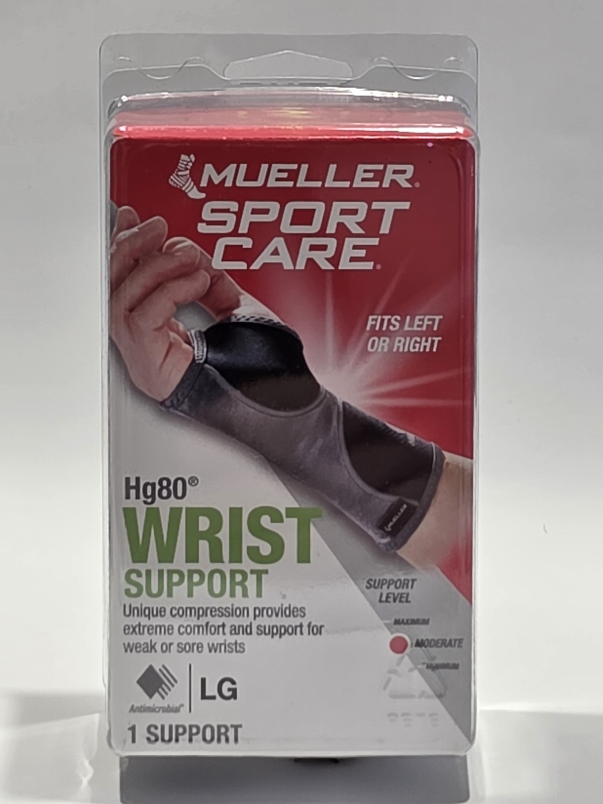 Mueller Sports Medicine Hg80 Wrist Support, Black, Large