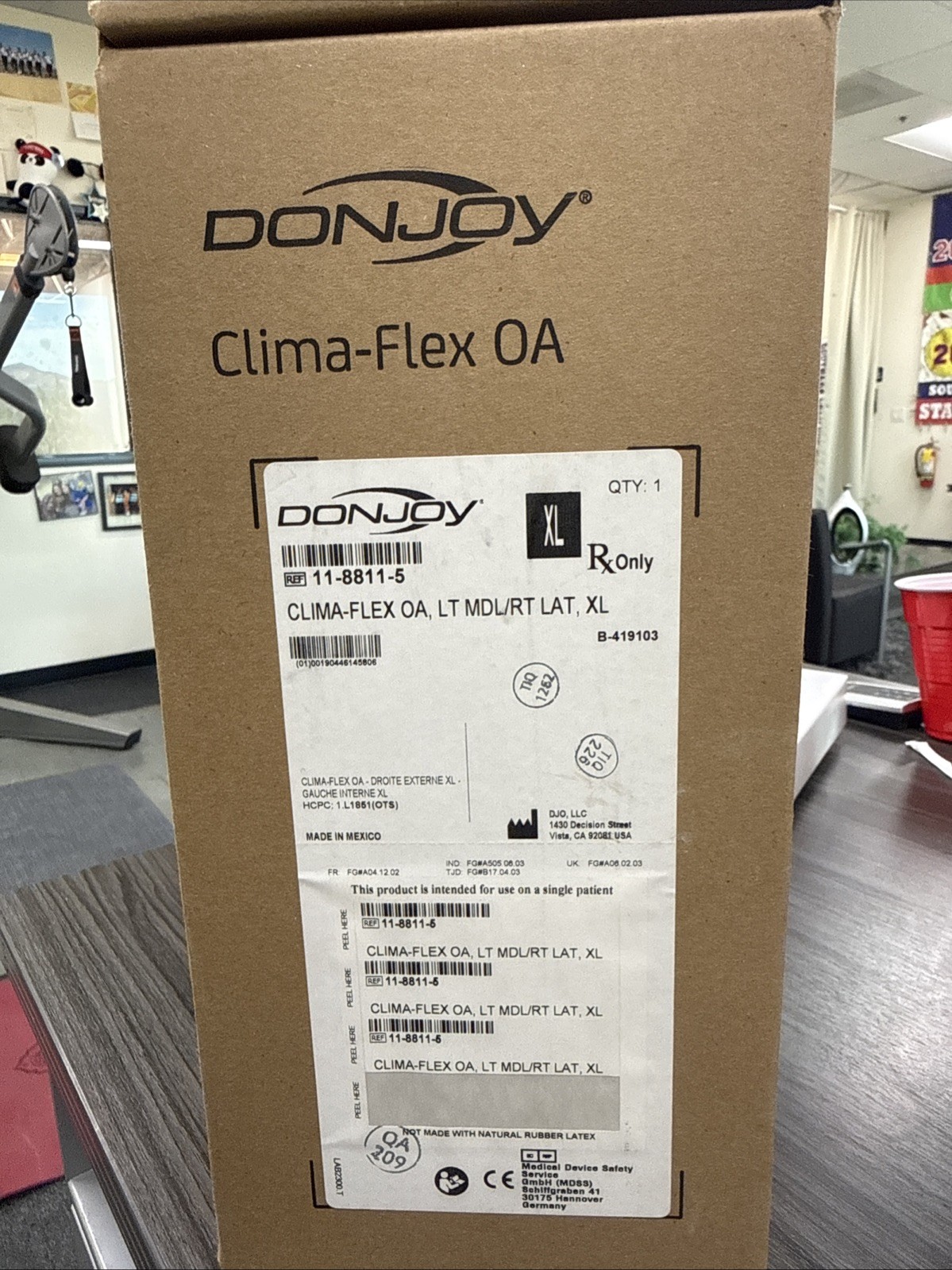 donjoy Clima-flex OA knee brace LT MDL/RT LAT XL 11-8811-5