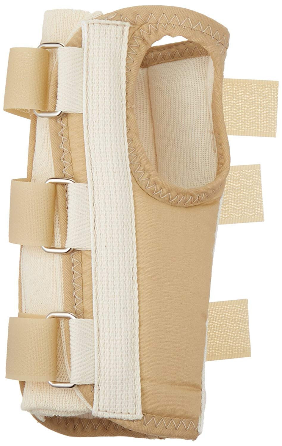 Regular Length Enlarged Thumb Hole D-Ring Wrist Braces, Left, Small, Fixed Posit