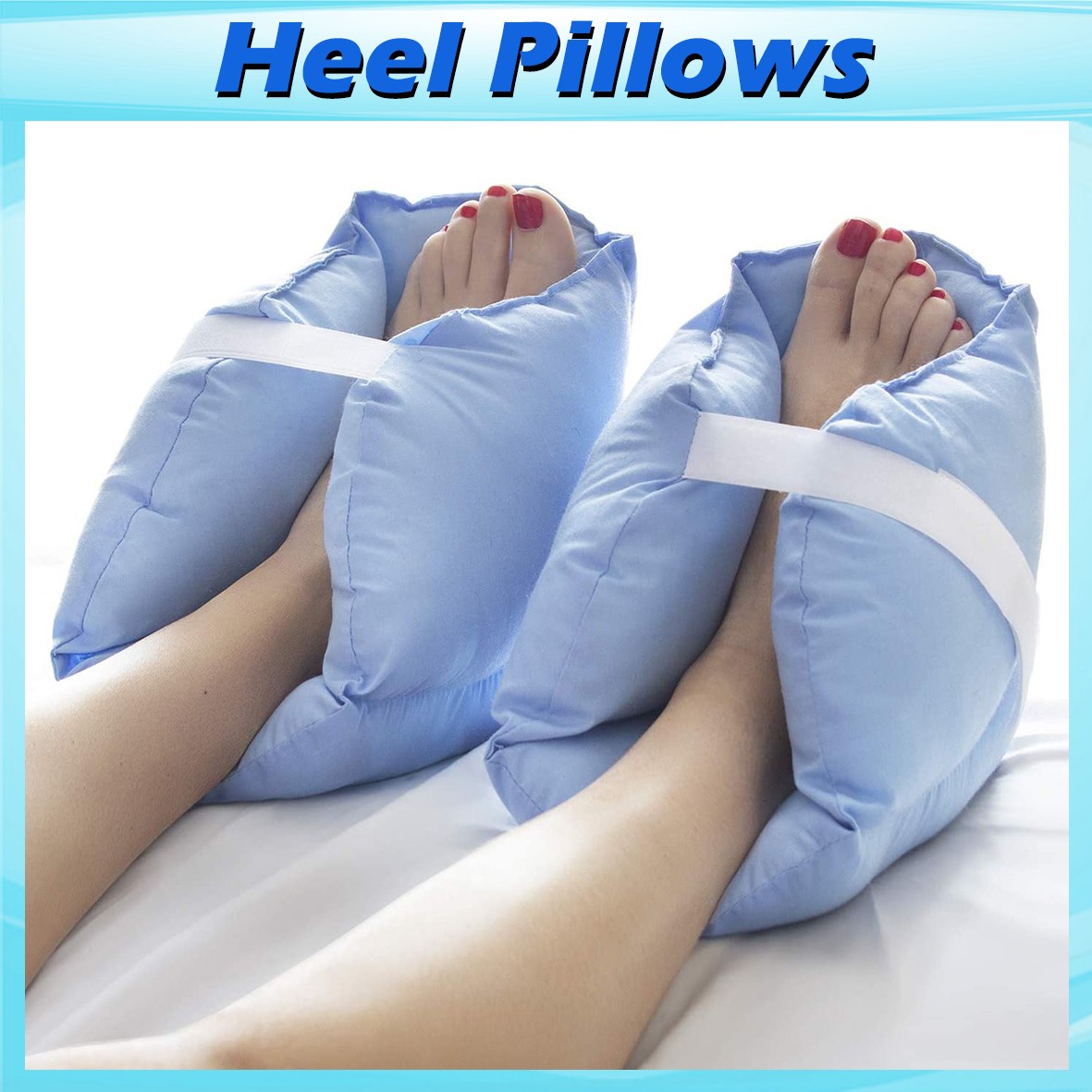 2X Heel Pillows Pads Bed Sore Cushion Heel Protectors for Feet Boot for Injuries
