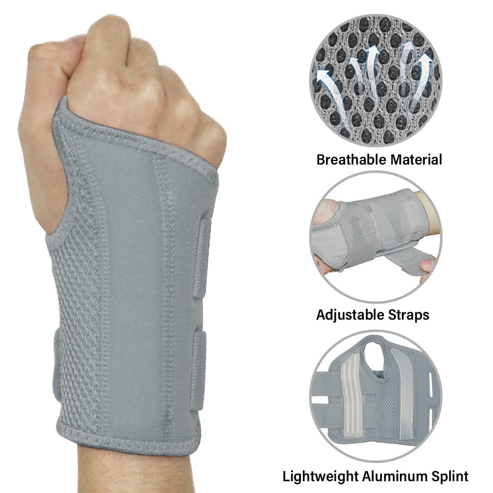 HYCOPROT Wrist Brace Night Wrist Sleep Support Splint Compression Sleeve Adjusta