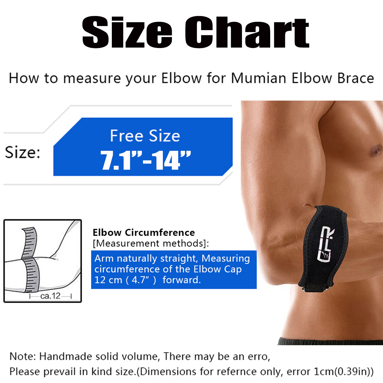 Tennis Elbow Brace Support Arthritis Tendonitis Golfer Arm Joint Pain Pad Strap