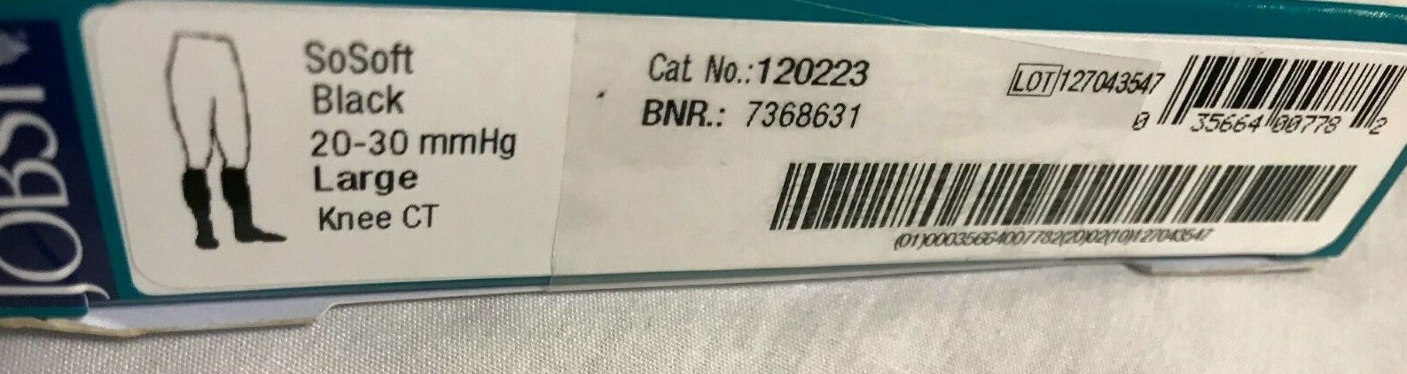 Jobst SoSoft Women’s Knee CT 20-30 mmHg Size L Medical Compression Socks