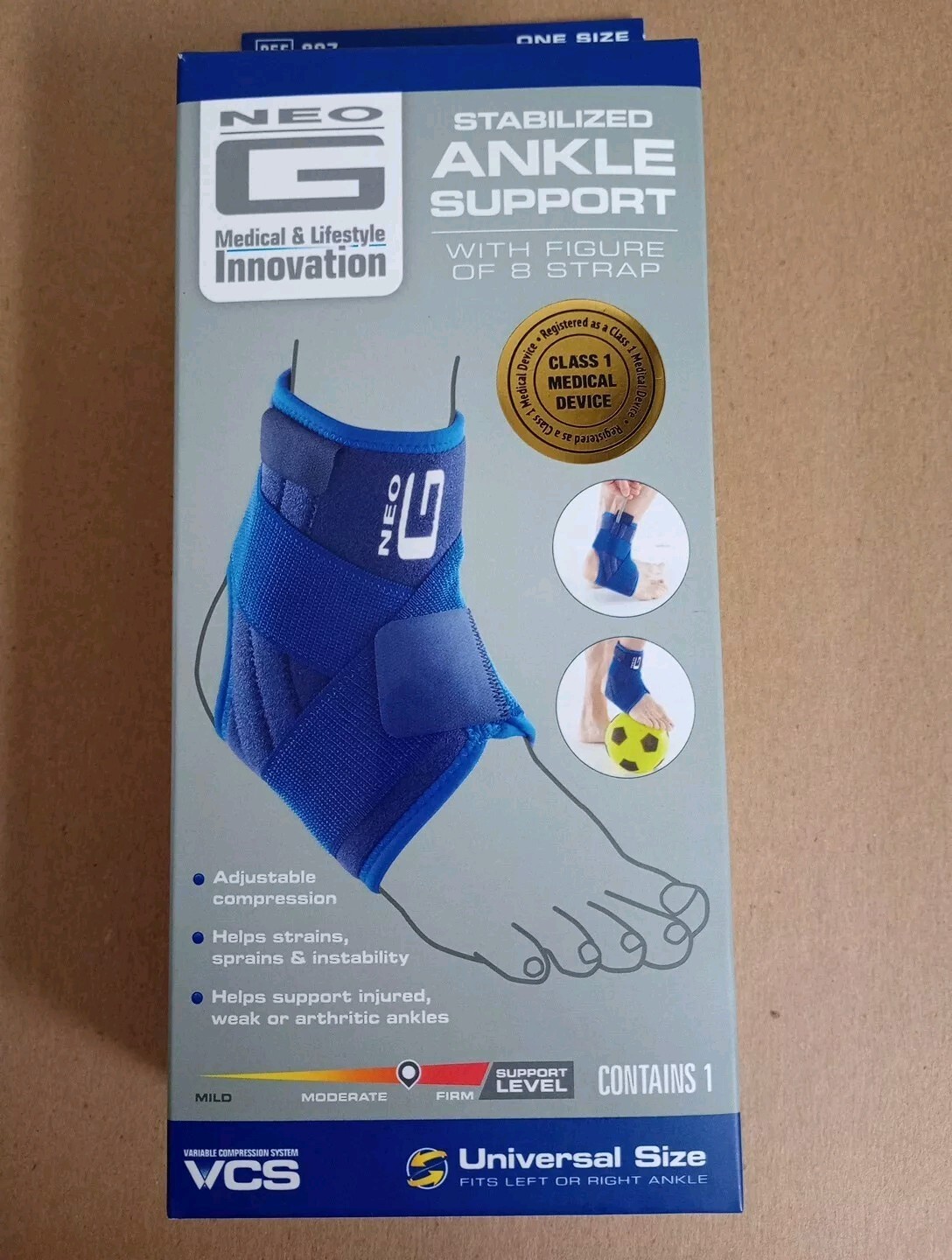 Neo G Stabilized Ankle Support With Figure Of 8 Straps Class 1 Medical Device