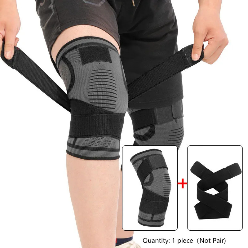 1 Piece Knee Pad Nylon Sports Knee Brace Compression Support for Running Fitness