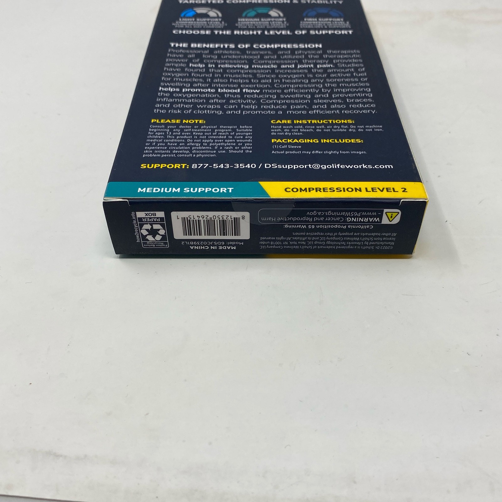 Dr. Scholl’s Copper-Infused Calf Sleeve S/M Black Level 2