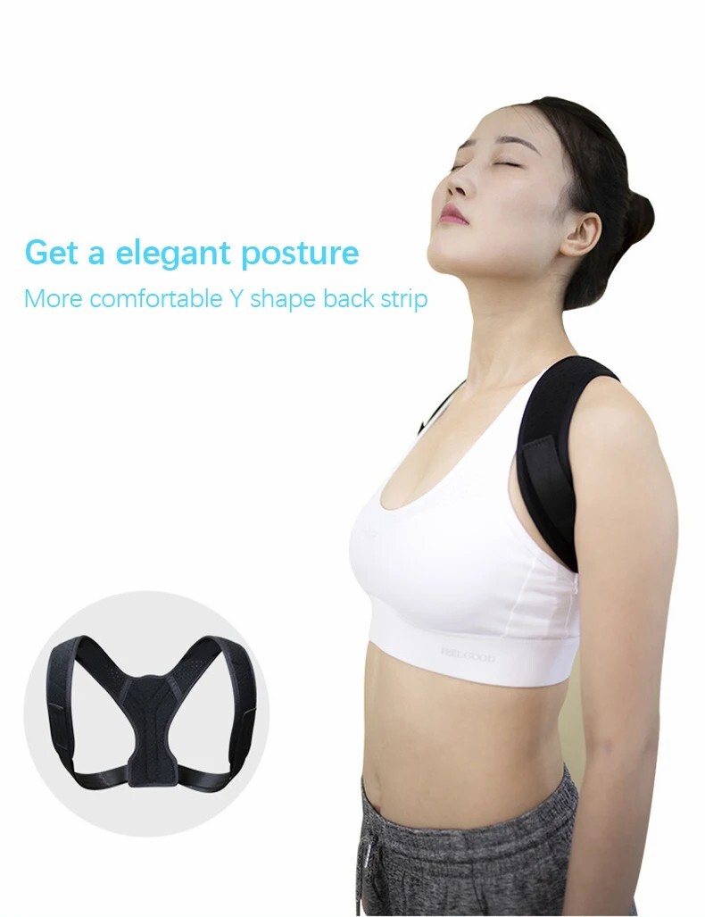 Posture Corrector Back Support Body Brace Wellness Lumbar Shoulder Support Belt