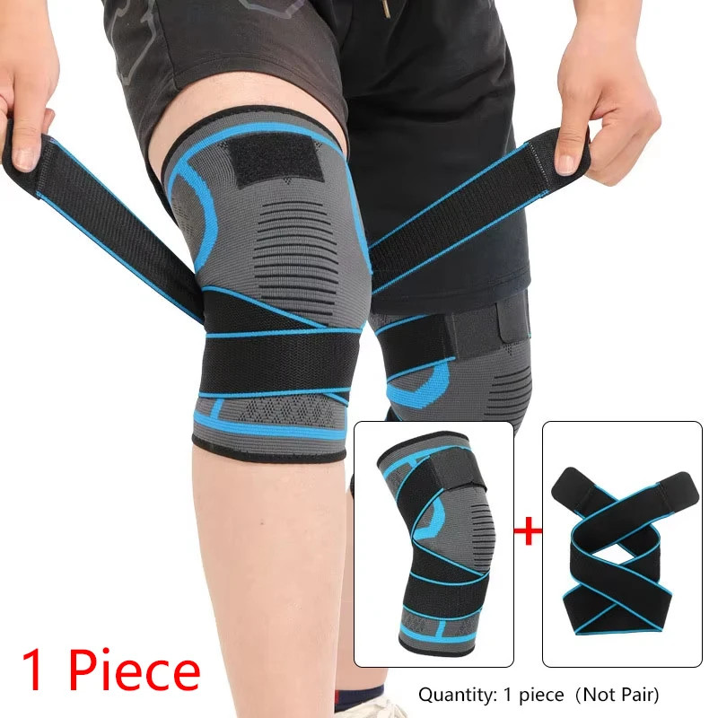 1 Piece Knee Pad Nylon Sports Knee Brace Compression Support for Running Fitness