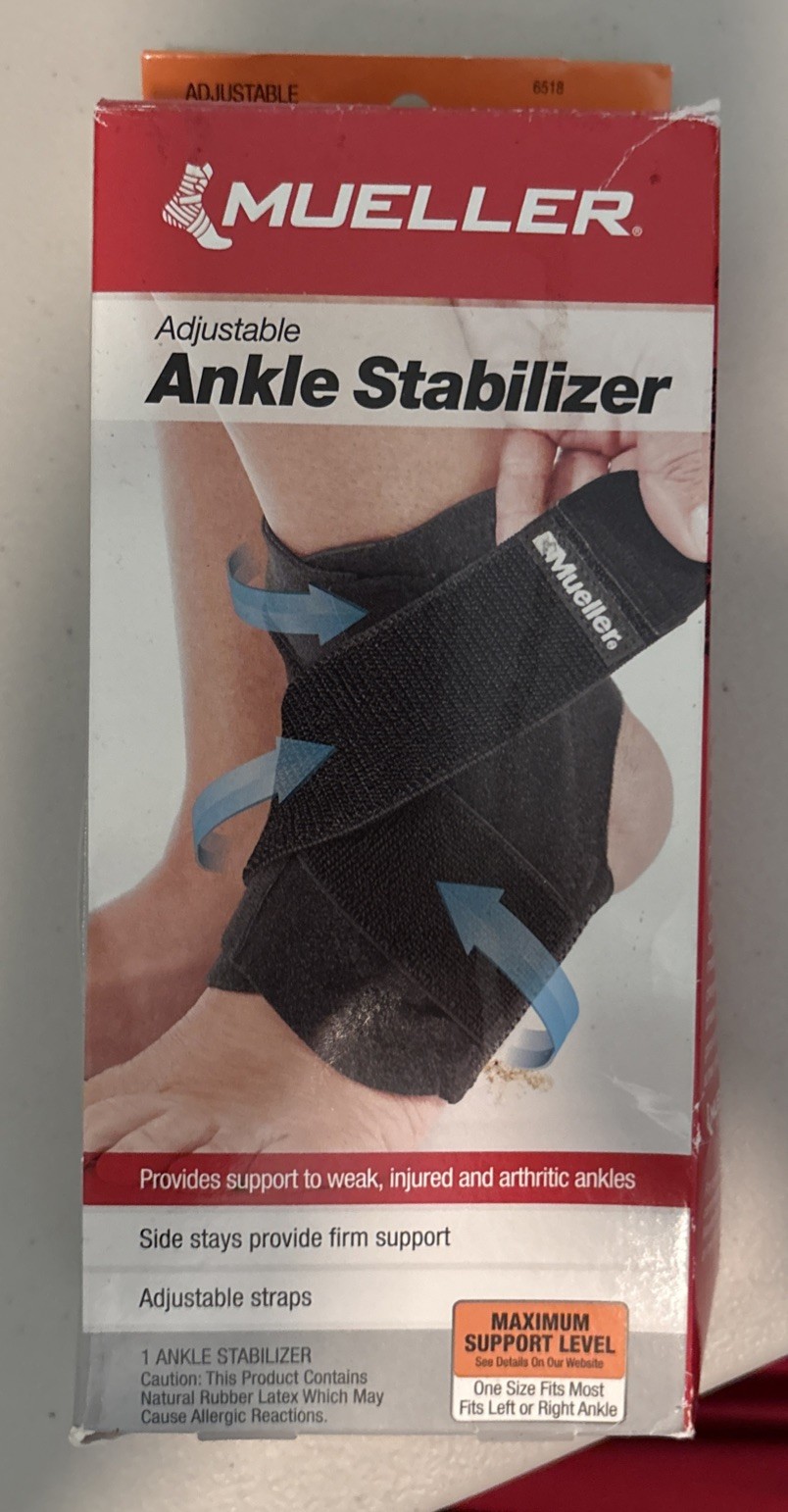 Ankle Stabilizer Mueller Fits Left or Right Ankle One Size Fits Most – 1 Piece