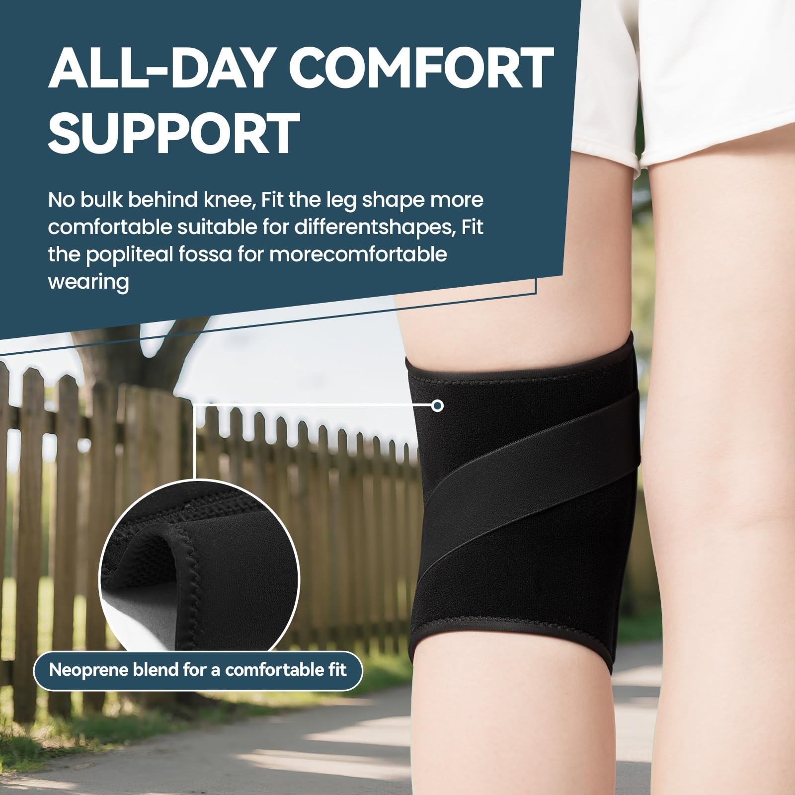 Jomvd Knee Brace For Knee Pain Relief Adjustable Knee Support Side Stabilizers